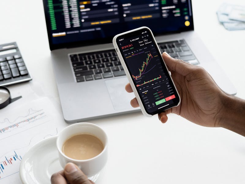 Financial charts and market data for banking analysis